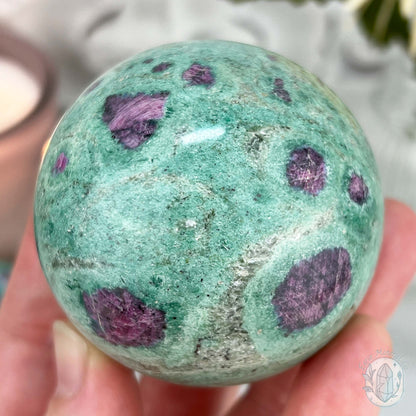 60mm UV Reactive Ruby Fuschite Sphere