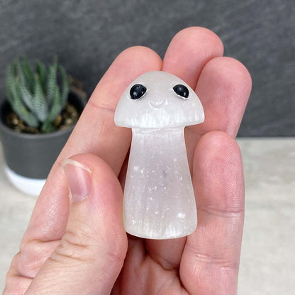 Selenite Mushroom Carvings