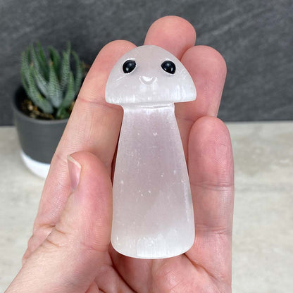 Selenite Mushroom Carvings
