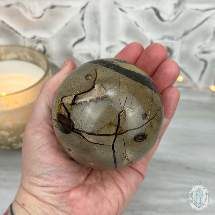 78mm Polished Septarian Sphere