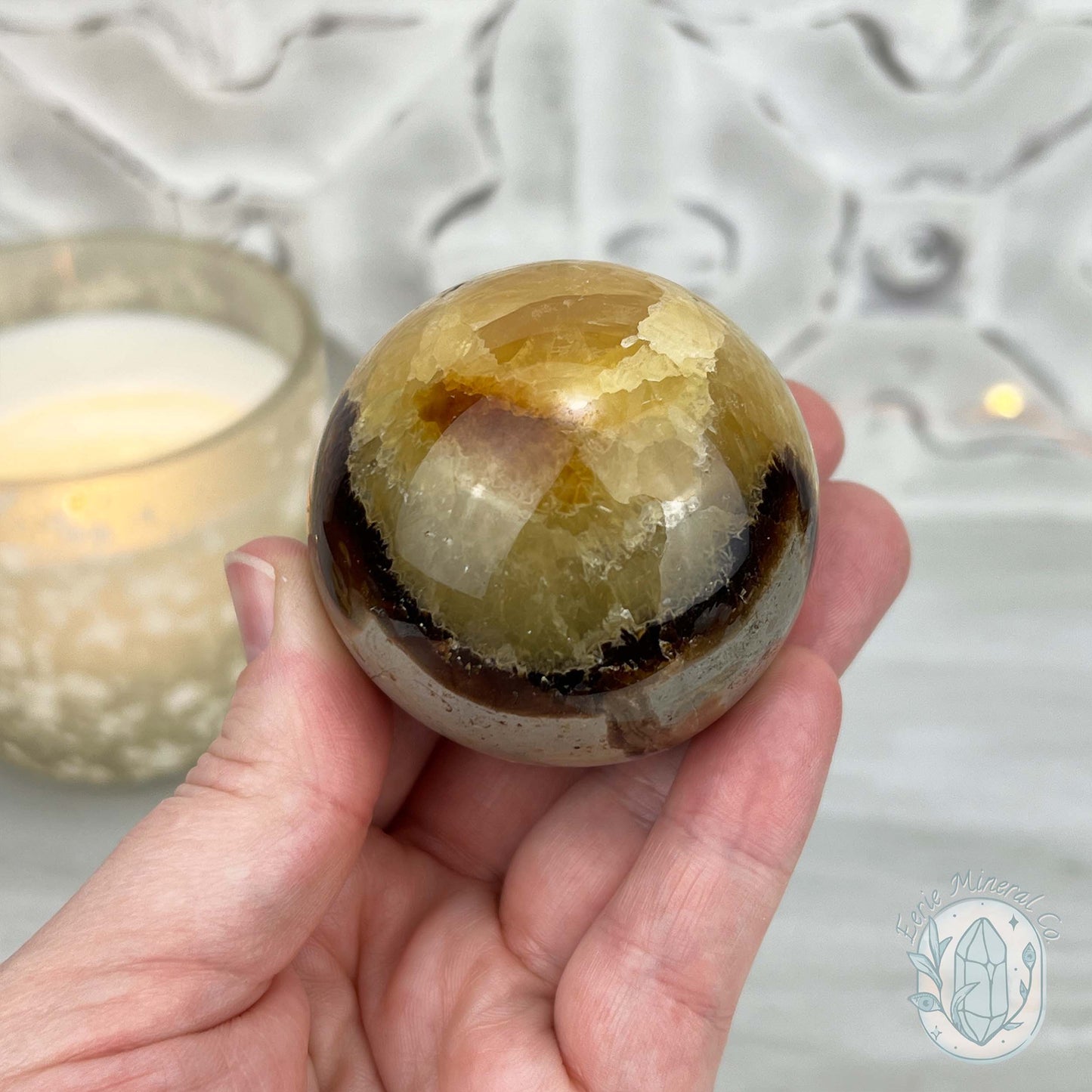 54mm Polished Septarian Sphere