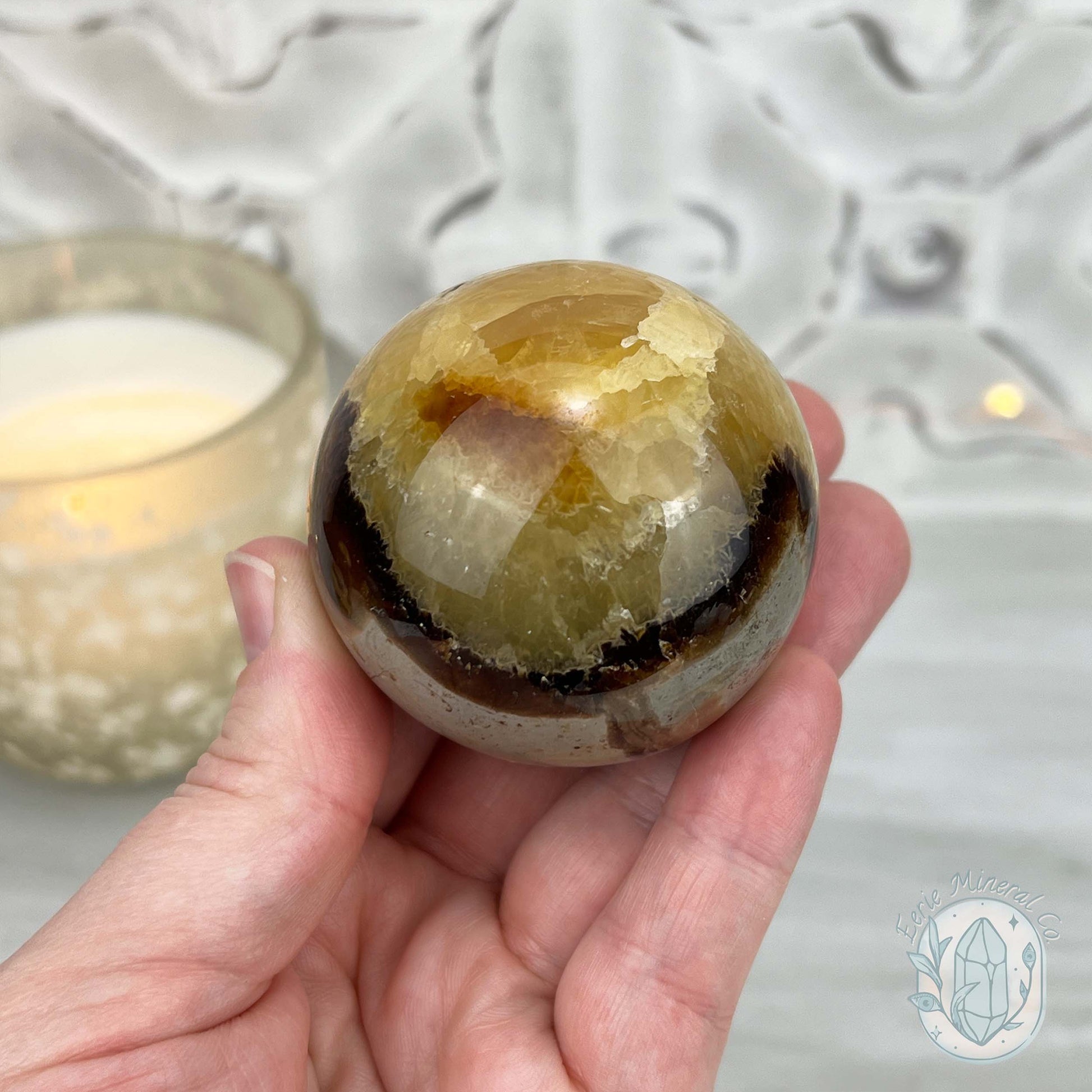 54mm Polished Septarian Sphere