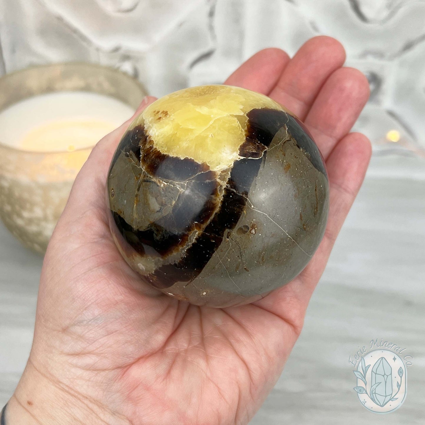 72mm Polished Septarian Sphere