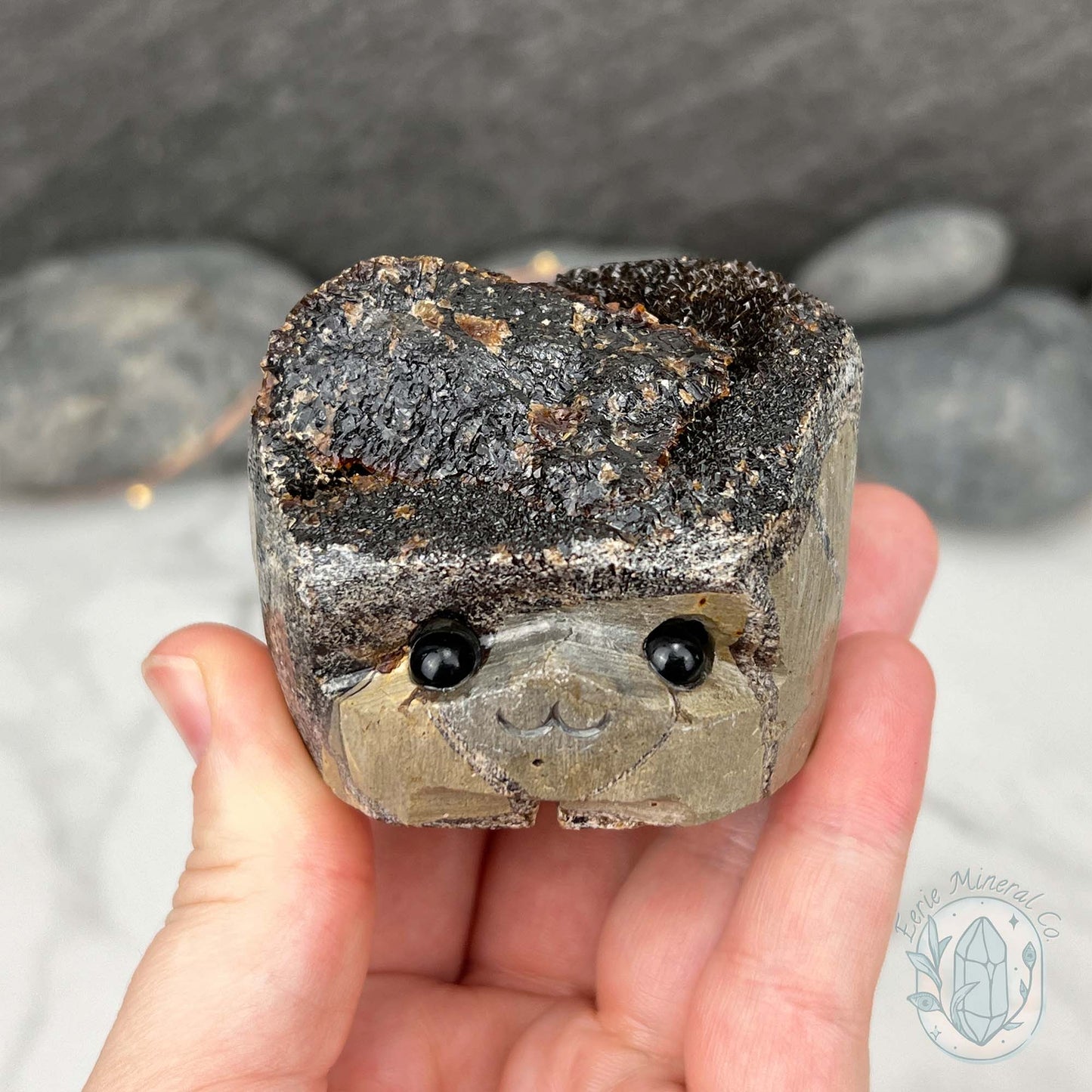 Septarian Nodule Hedgehog Carving