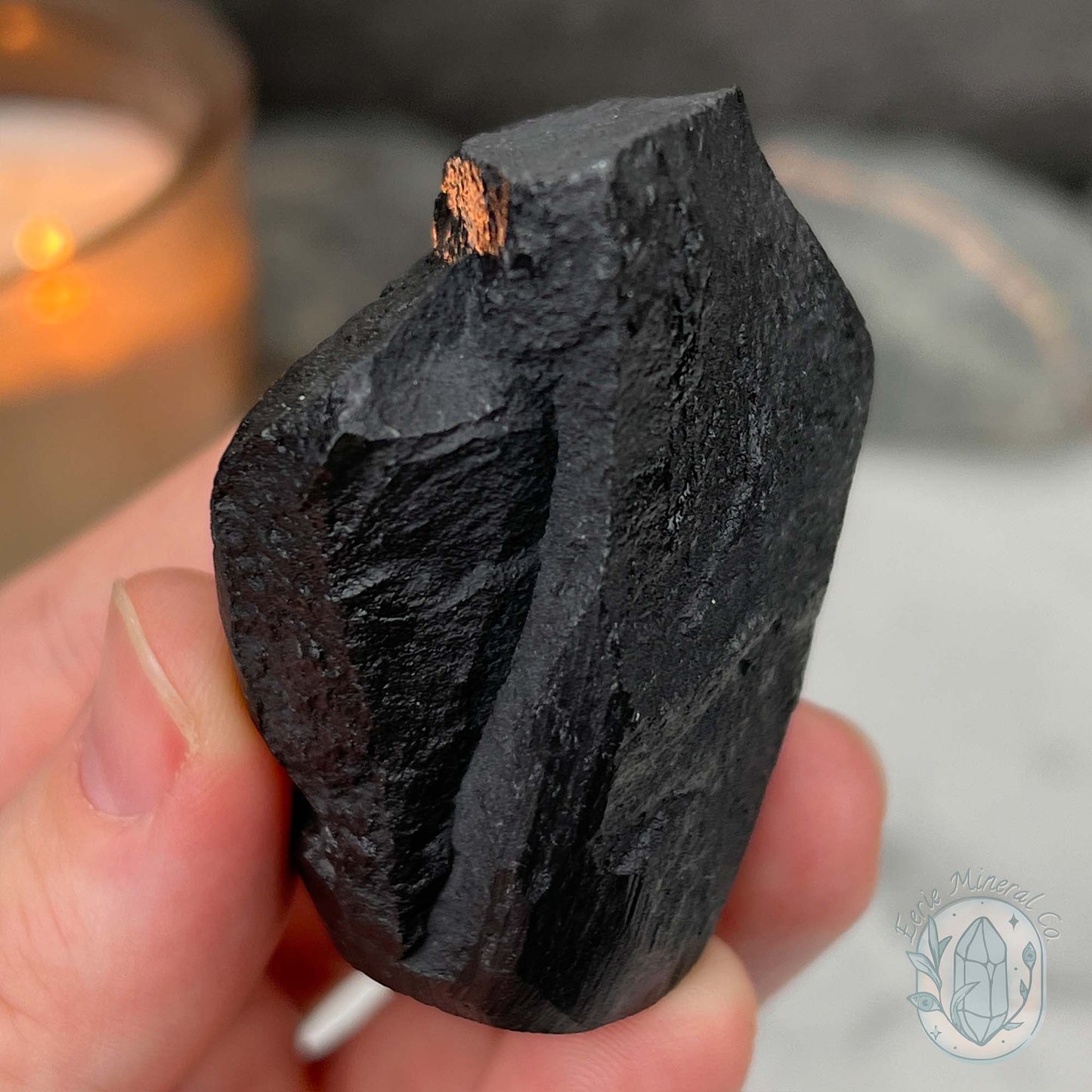 Natural Shungite Hedgehog Carving