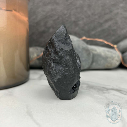 Natural Shungite Hedgehog Carving