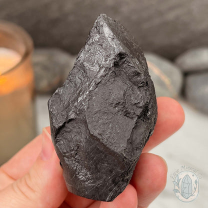 Natural Shungite Hedgehog Carving