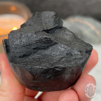 Natural Shungite Hedgehog Carving