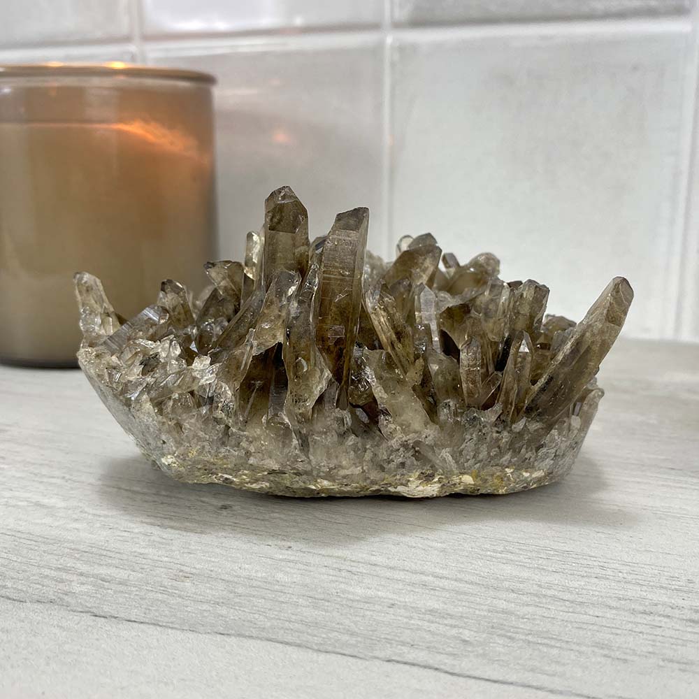 Smoky Specimen Hedgehog Carving