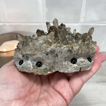 Smoky Specimen Hedgehog Carving