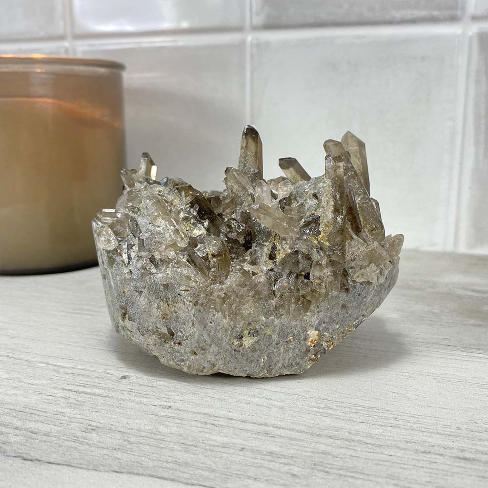 Smoky Specimen Hedgehog Carving