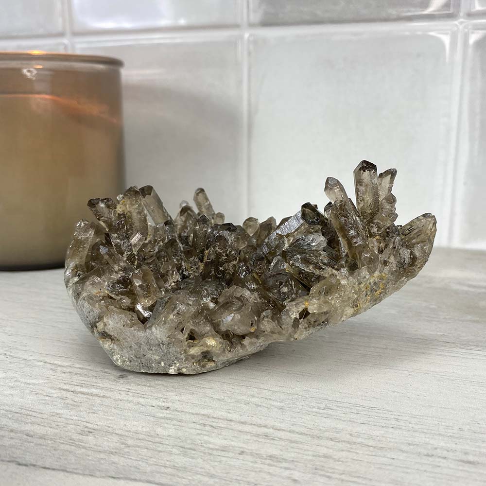 Smoky Specimen Hedgehog Carving