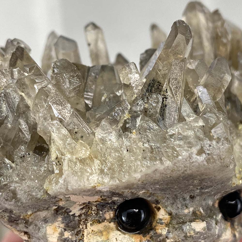 Smoky Specimen Hedgehog Carving