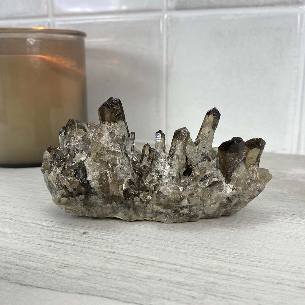 Smoky Specimen Hedgehog Carving