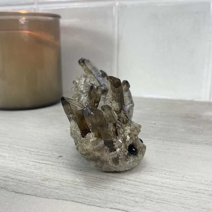 Smoky Specimen Hedgehog Carving