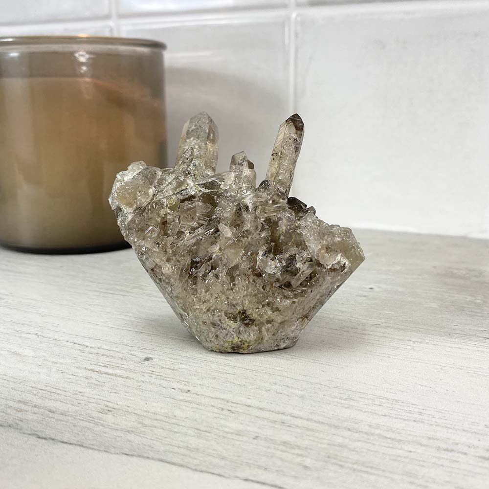 Smoky Specimen Hedgehog Carving