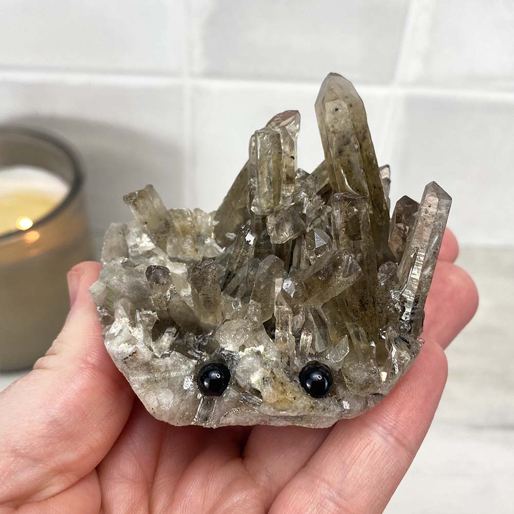 Smoky Specimen Hedgehog Carving