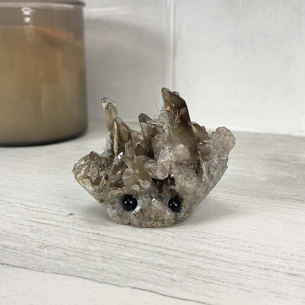 Smoky Specimen Hedgehog Carving