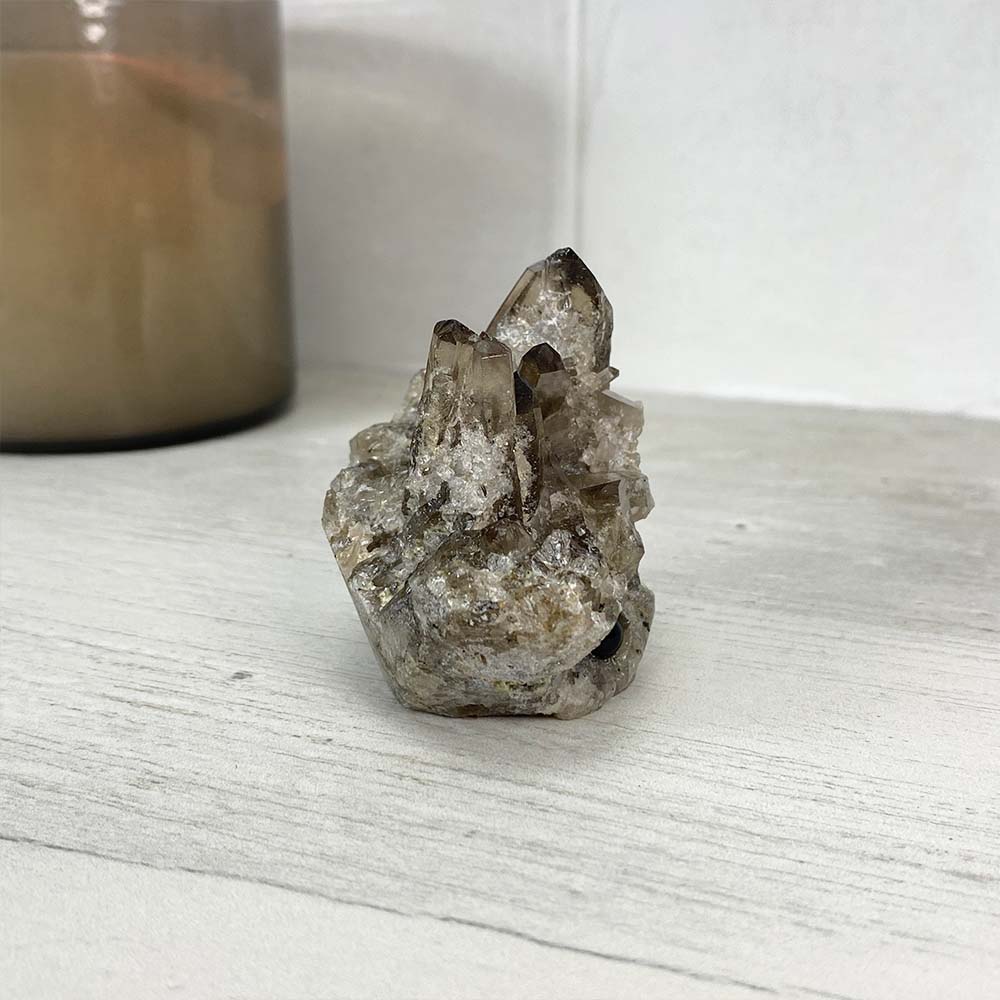 Smoky Specimen Hedgehog Carving