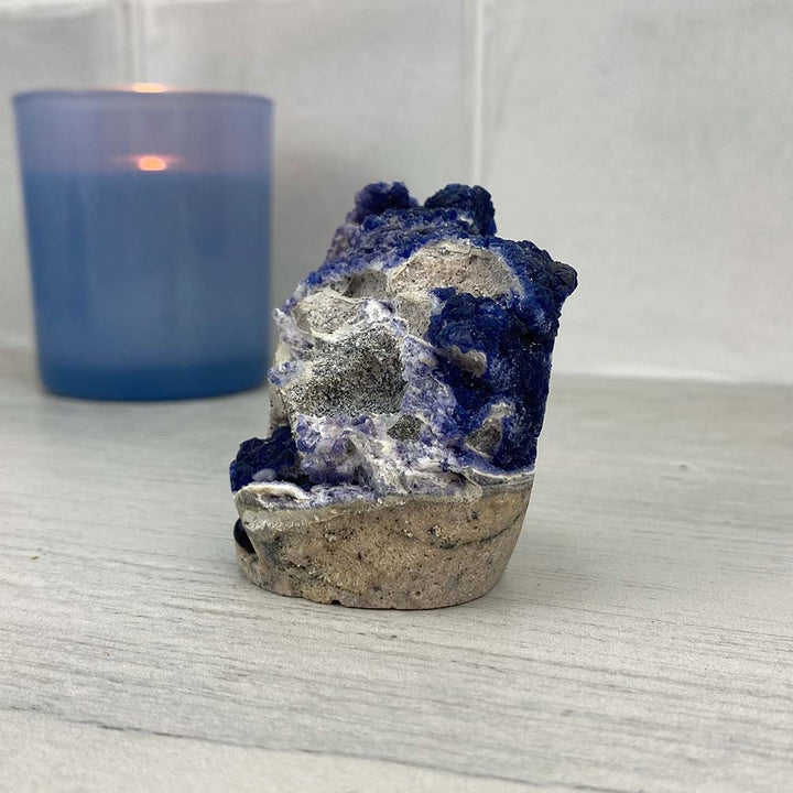 Blue Fluorite Specimen Hedgehog Carving