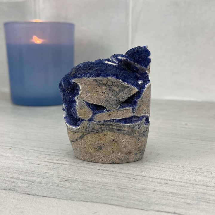 Blue Fluorite Specimen Hedgehog Carving