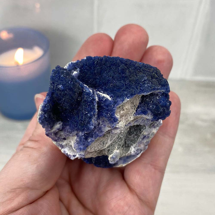 Blue Fluorite Specimen Hedgehog Carving