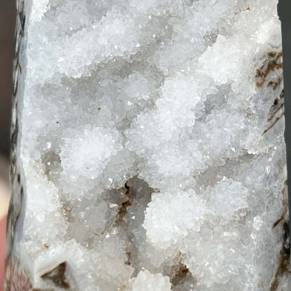 Sandy Colored Sphalerite with Druzy Quartz Tower