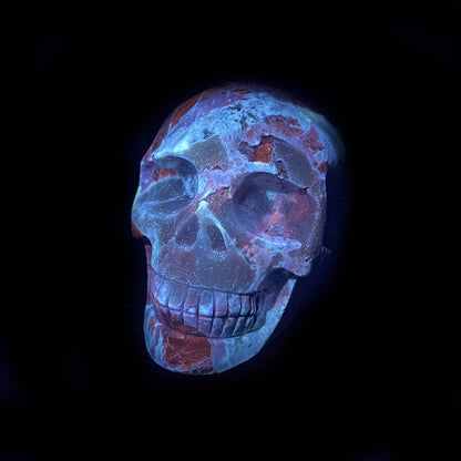 sodalite skull carving