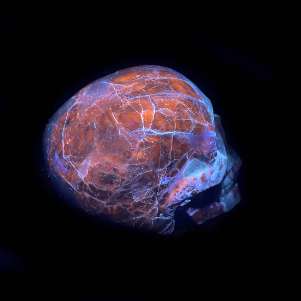 sodalite skull carving
