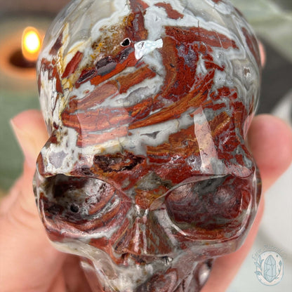 Polished Warring States Agate Skull Carving