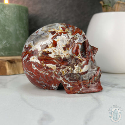 Polished Warring States Agate Skull Carving