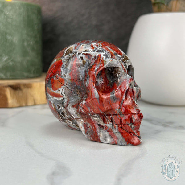 Polished Warring States Agate Skull Carving