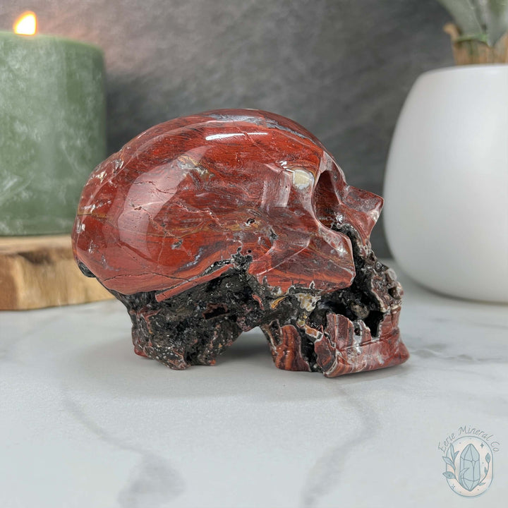 Polished Warring States Agate Skull Carving