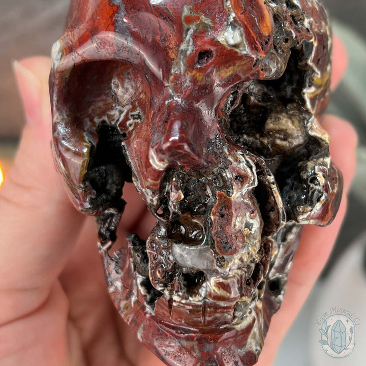 Polished Warring States Agate Skull Carving