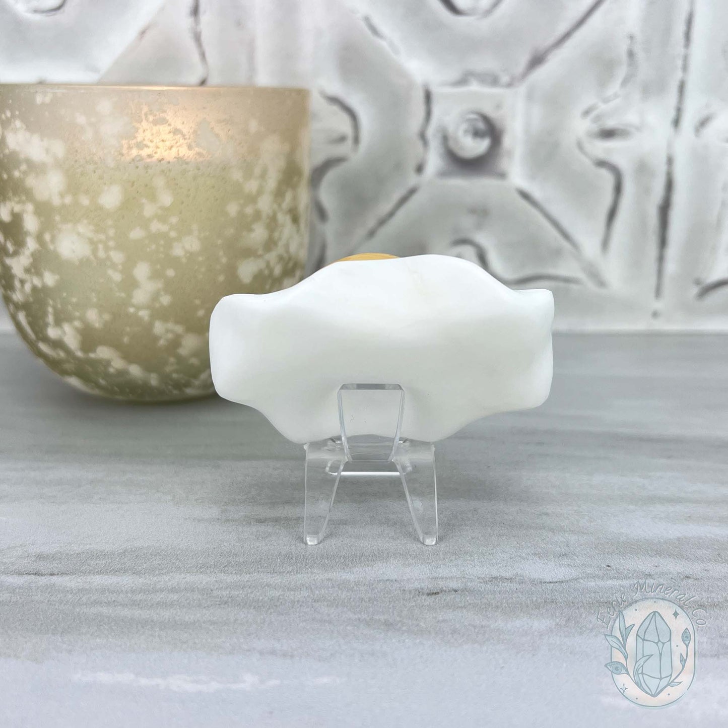 Yellow and White Jade Fried Egg Carving