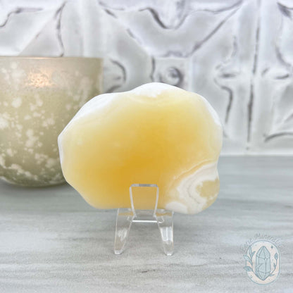 Yellow and White Jade Fried Egg Carving