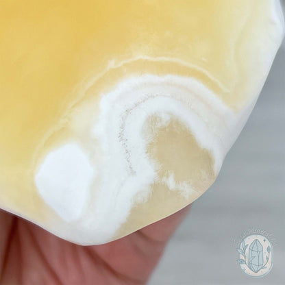 Yellow and White Jade Fried Egg Carving