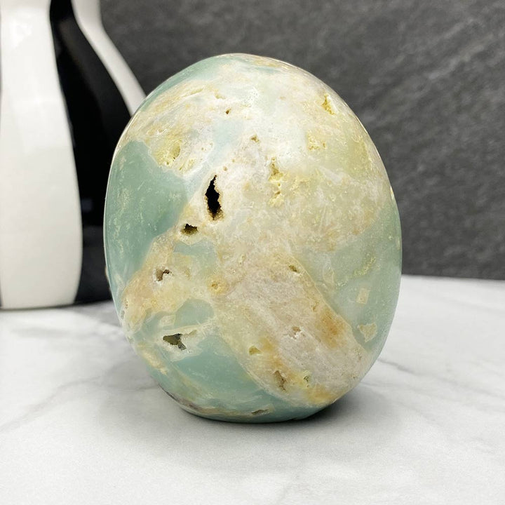 amazonite skull carving