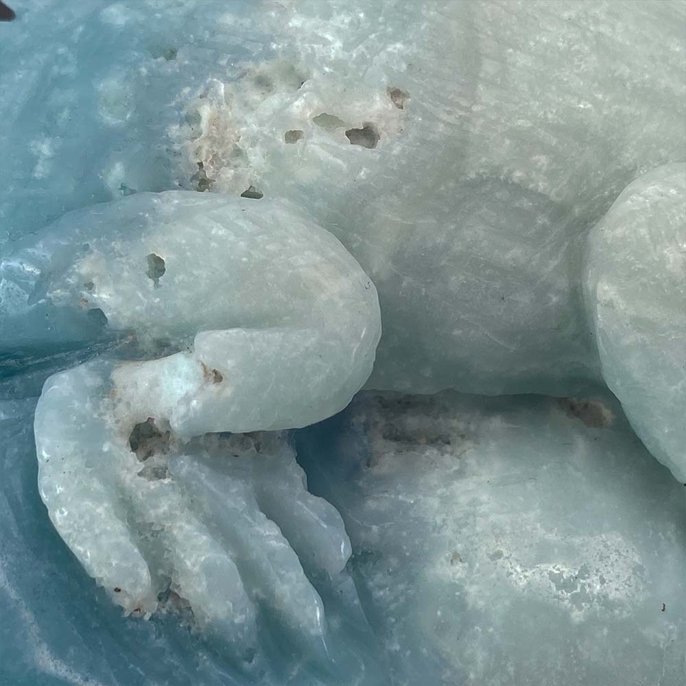 Polished Amazonite Chameleon Carving