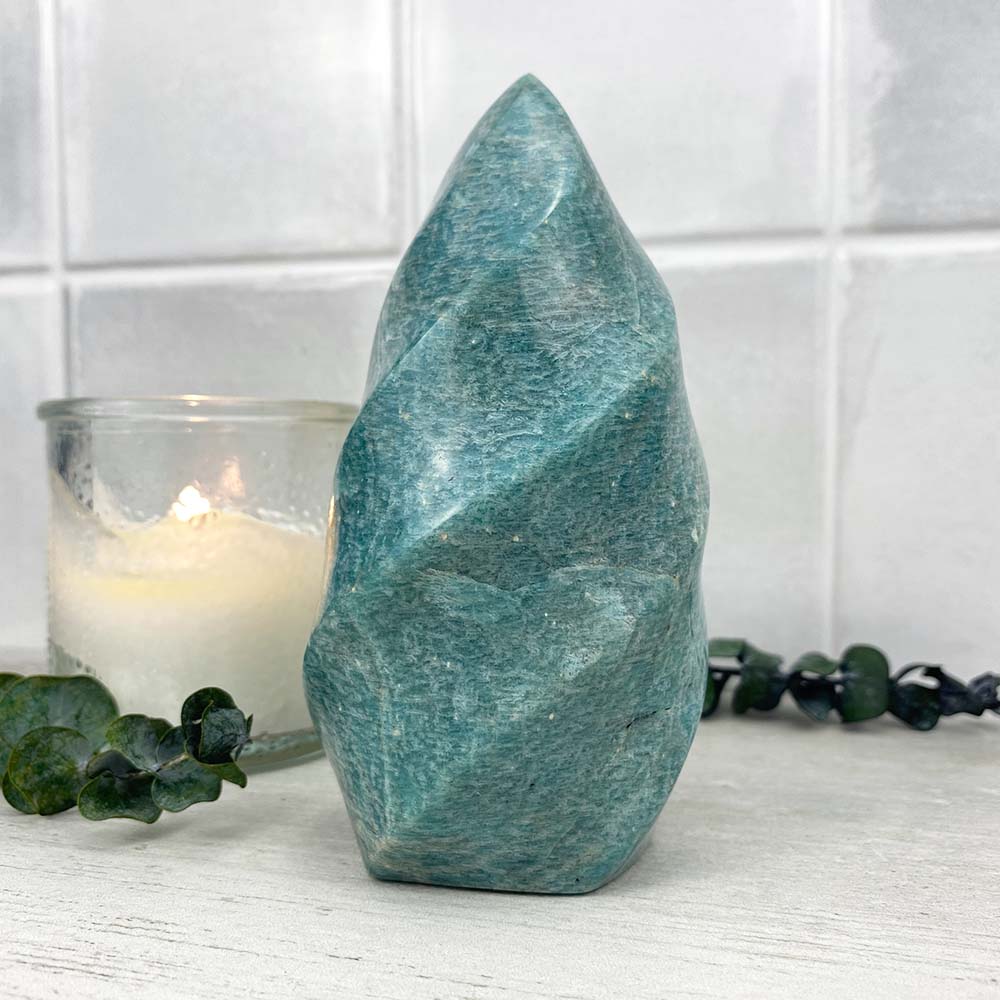 Polished Amazonite Flame