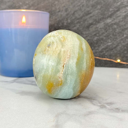 Polished Amazonite Skull Carving