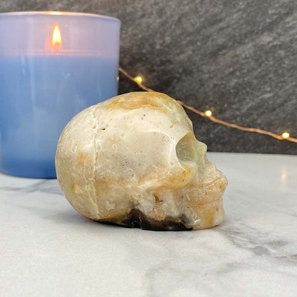 Polished Amazonite Skull Carving
