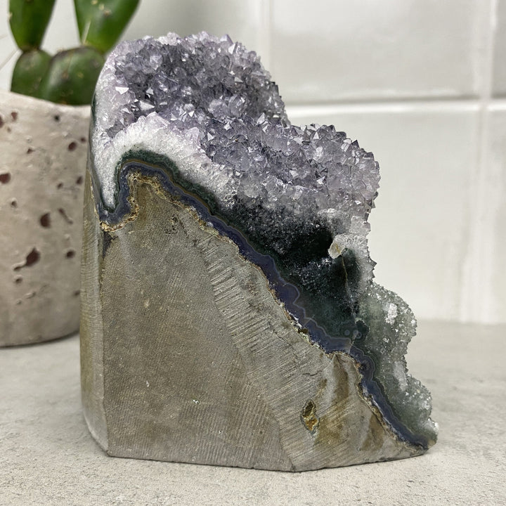 amethyst cut base geode