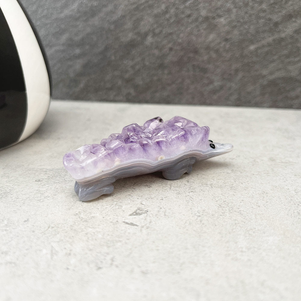Amethyst Hedgehog Cluster Carving
