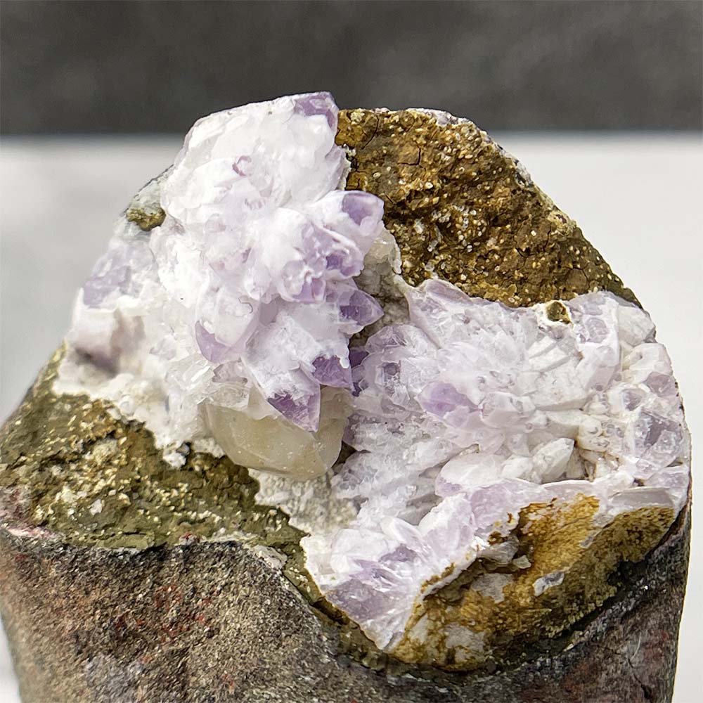 Small Amethyst and Calcite Cut Base
