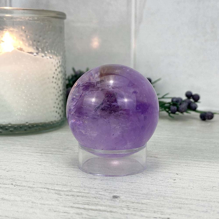 Purple Amethyst Crystal Sphere