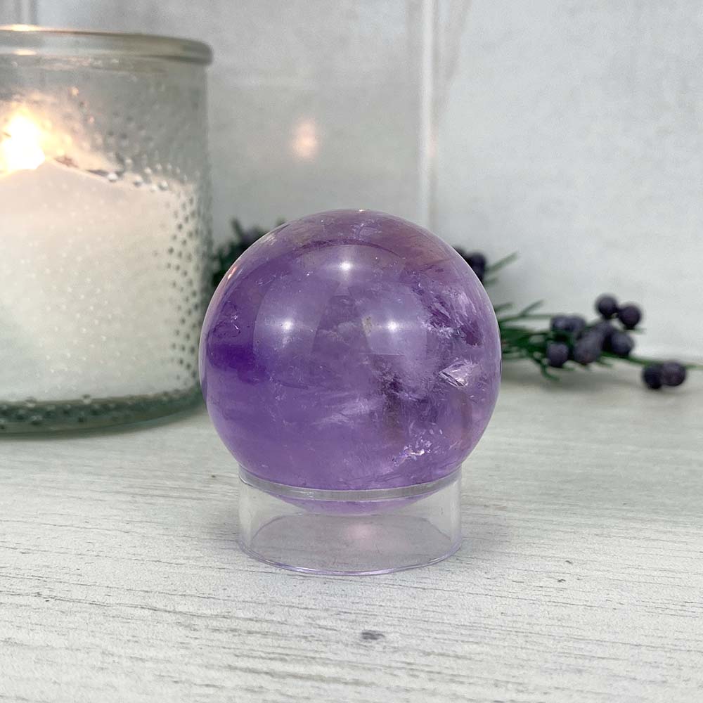Purple Amethyst Crystal Sphere