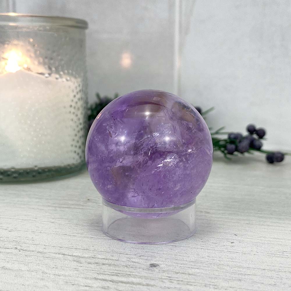 Purple Amethyst Crystal Sphere