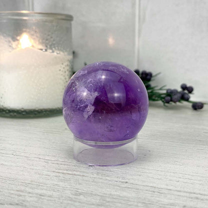 Purple Amethyst Crystal Sphere