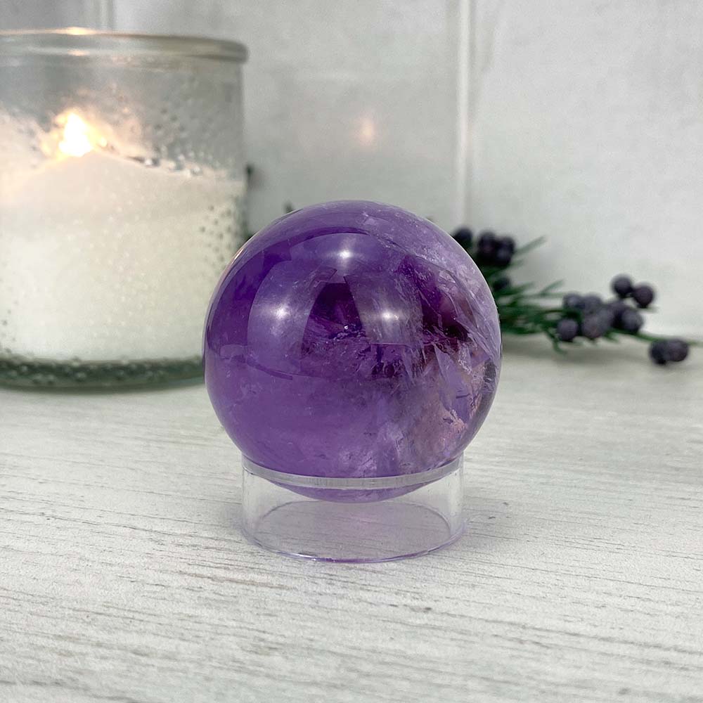 Purple Amethyst Crystal Sphere